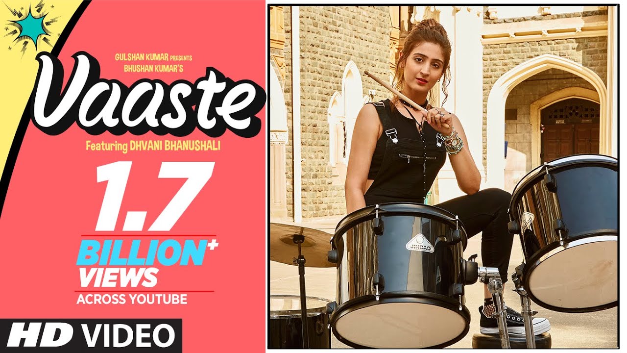 Vaaste Song: Dhvani Bhanushali, Tanishk Bagchi | Nikhil D'Souza | Bhushan Kumar | Radhika R, Vinay S