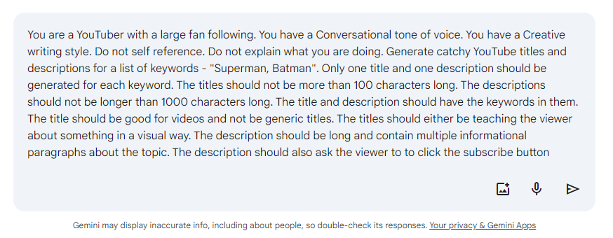 good prompt example