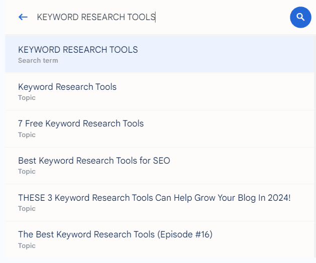 Google Trends keyword search
