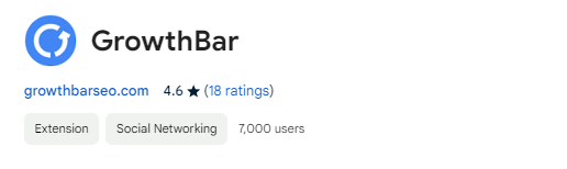 GrowthBar extension