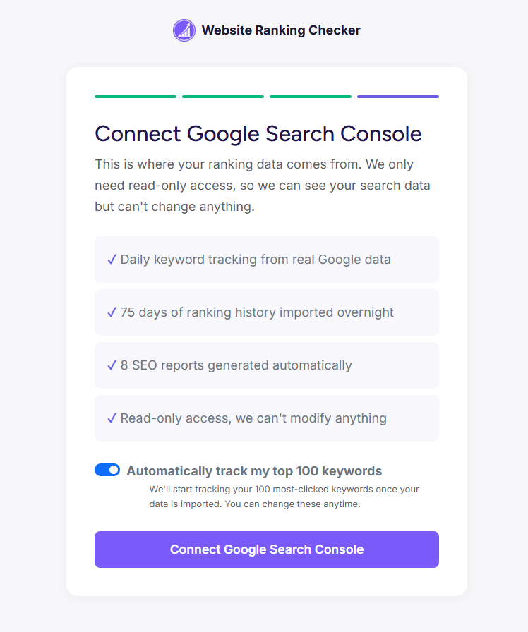 Website Ranking Checker and GSC
