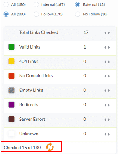 SEO Minion checking broken links 