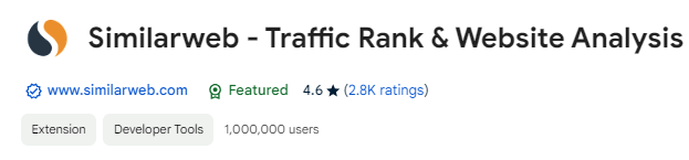 SimilarWeb extension 